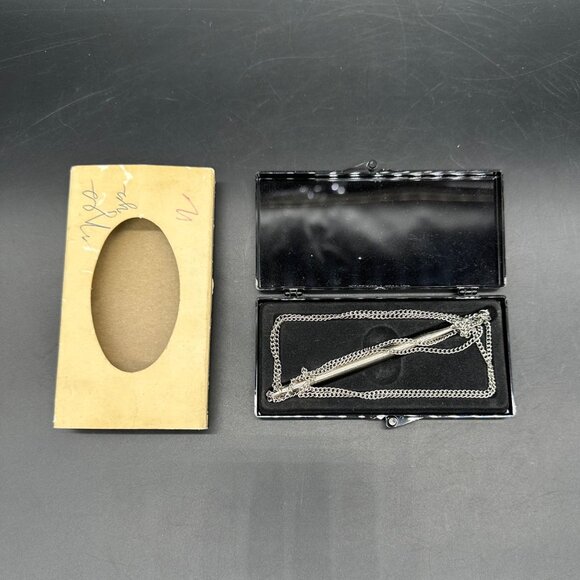 Vintage Pencil Necklace Lady Fair By Wings 1960s Chain In Original Box Kitschy - Picture 3 of 9